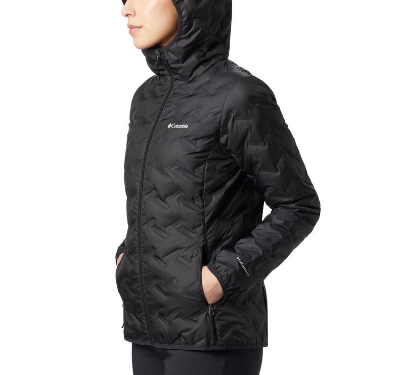 Columbia Women's Delta Ridge Down Hooded Jacket Black - Hemen Kargoda