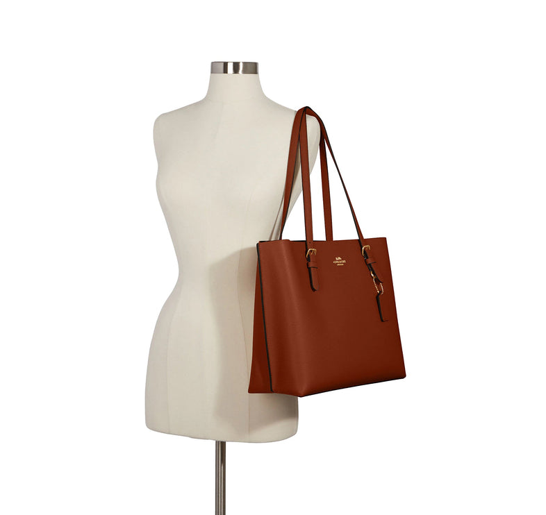 Coach Women's Mollie Tote Gold/Taupe Oxblood