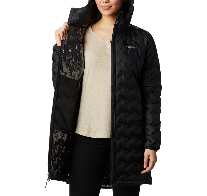 Columbia Women's Delta Ridge Long Down Jacket Black - Hemen Kargoda