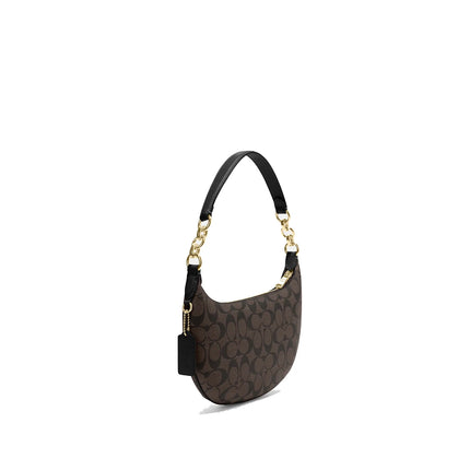 Coach Women's Payton Hobo In Signature Canvas Gold/Brown Black