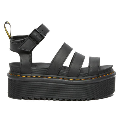 Dr. Martens Women's Blaire Hydro Leather Platform Sandals Black