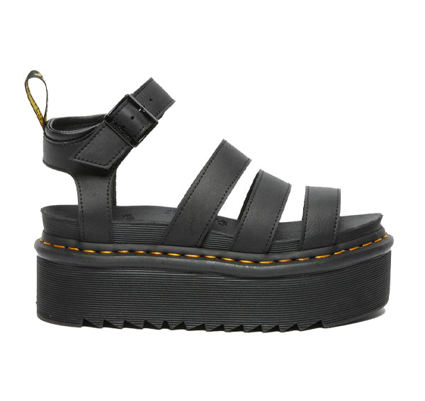 Dr. Martens Women's Blaire Hydro Leather Platform Sandals Black